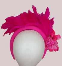Load image into Gallery viewer, Fuchsia floral headband