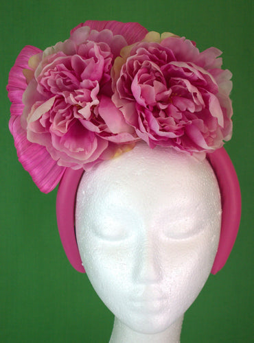 Fuschia HOT PINK floral headband