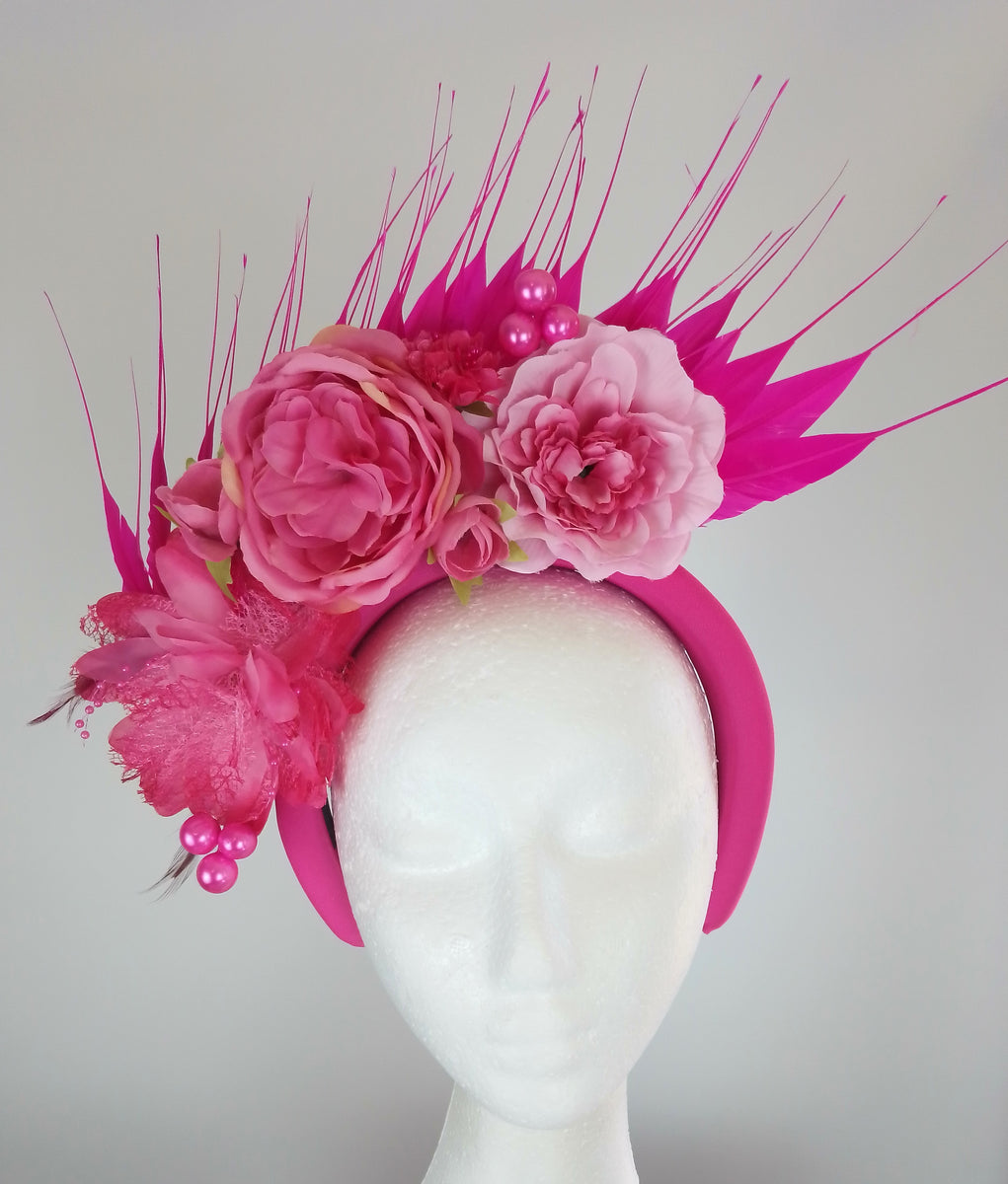 Morgan & Taylor Dori Flower Crown in Hot Pink