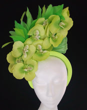 Load image into Gallery viewer, Lime green floral headband
