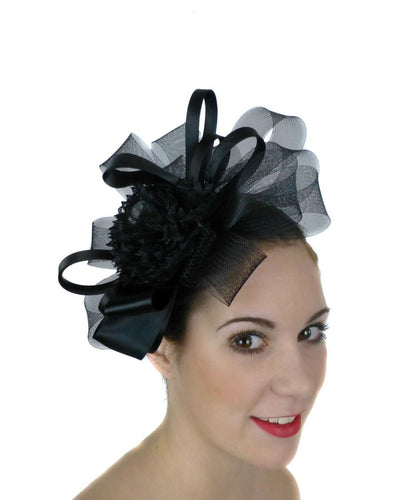 Black loops fascinator